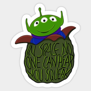 Alien Sci Fi Movie Funny Mashup Sticker